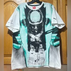 Puma Mercedes-AMG Petronas F1 All Over Print Graphic T-shirt Men’s XL EUC